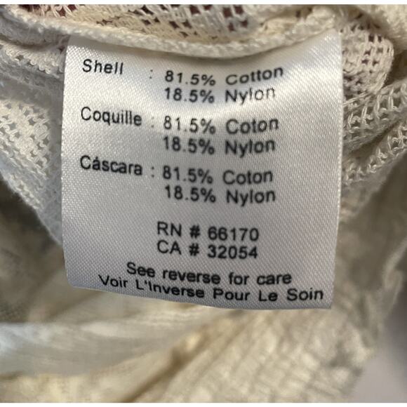 Vineet Bahl Lona Top Womens Sz Small Cream Black Tassels Lace Boho Anthro *FLAW - Picture 8 of 11